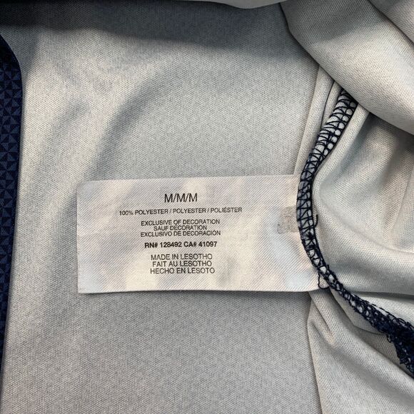 Greg Norman Polo Shirt Mens M Medium Storm Micro Geo Short Sleeve ML75 PlayDry - Picture 6 of 11